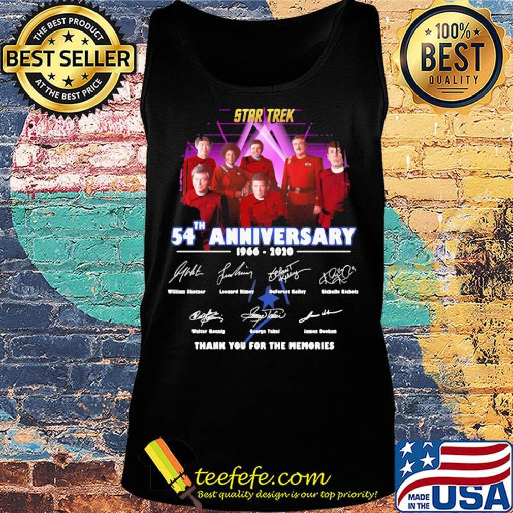 Star trek 54th anniversary 1966 2020 thank you for the memories signatures s Tank top Star trek 54th anniversary 1966 2020 thank you for the memories signatures s Tank top
