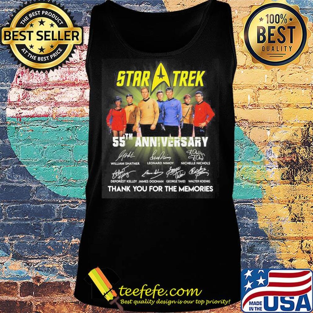 Star trek 55th anniversary thank you for the memories signatures s Tank top Star trek 55th anniversary thank you for the memories signatures s Tank top