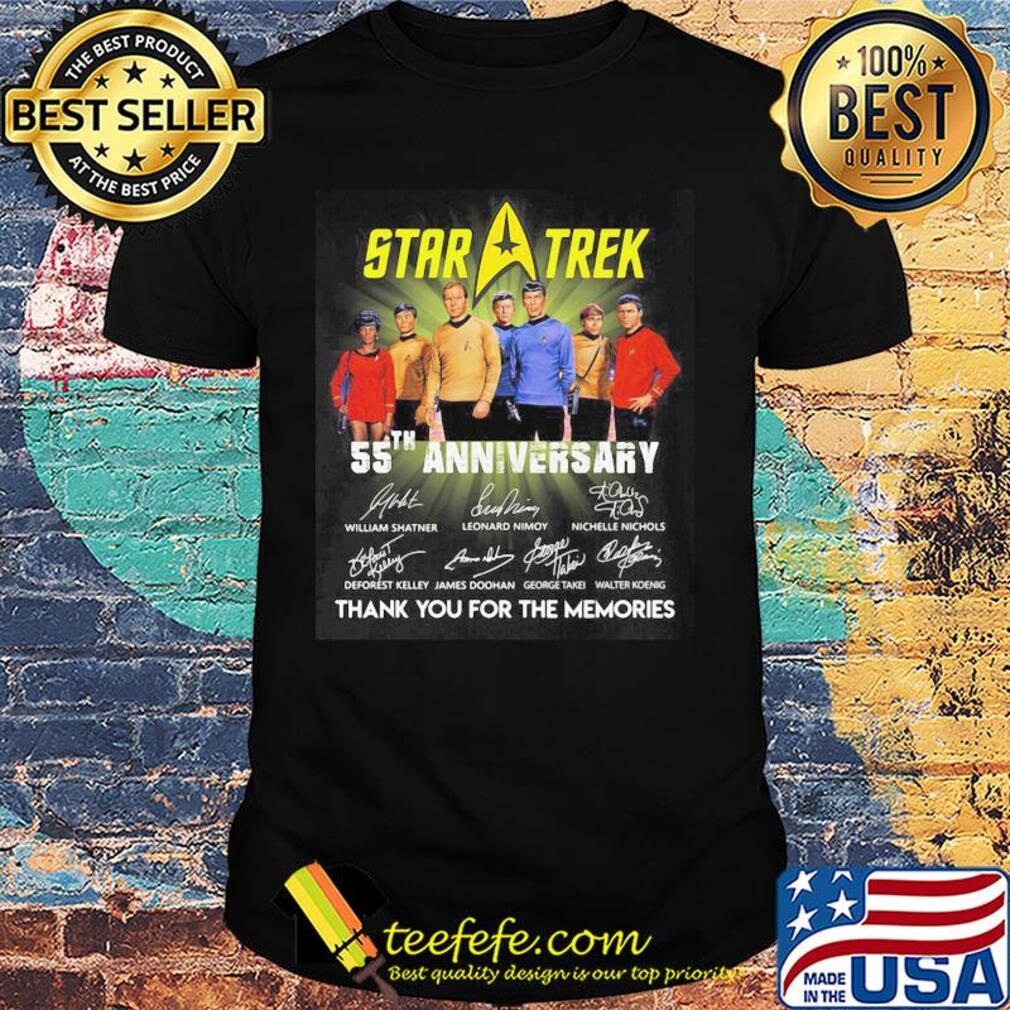 Star trek 55th anniversary thank you for the memories signatures shirt