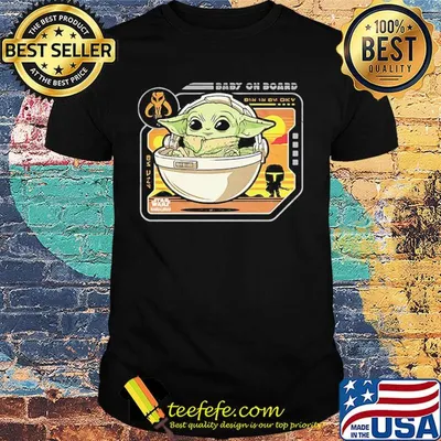 Star wars baby yoda baby on board shirt