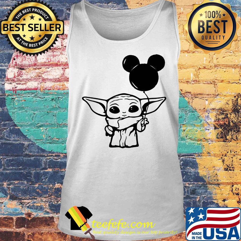 Star wars baby yoda holding balloon mickey mouse s Tank top Star wars baby yoda holding balloon mickey mouse s Tank top