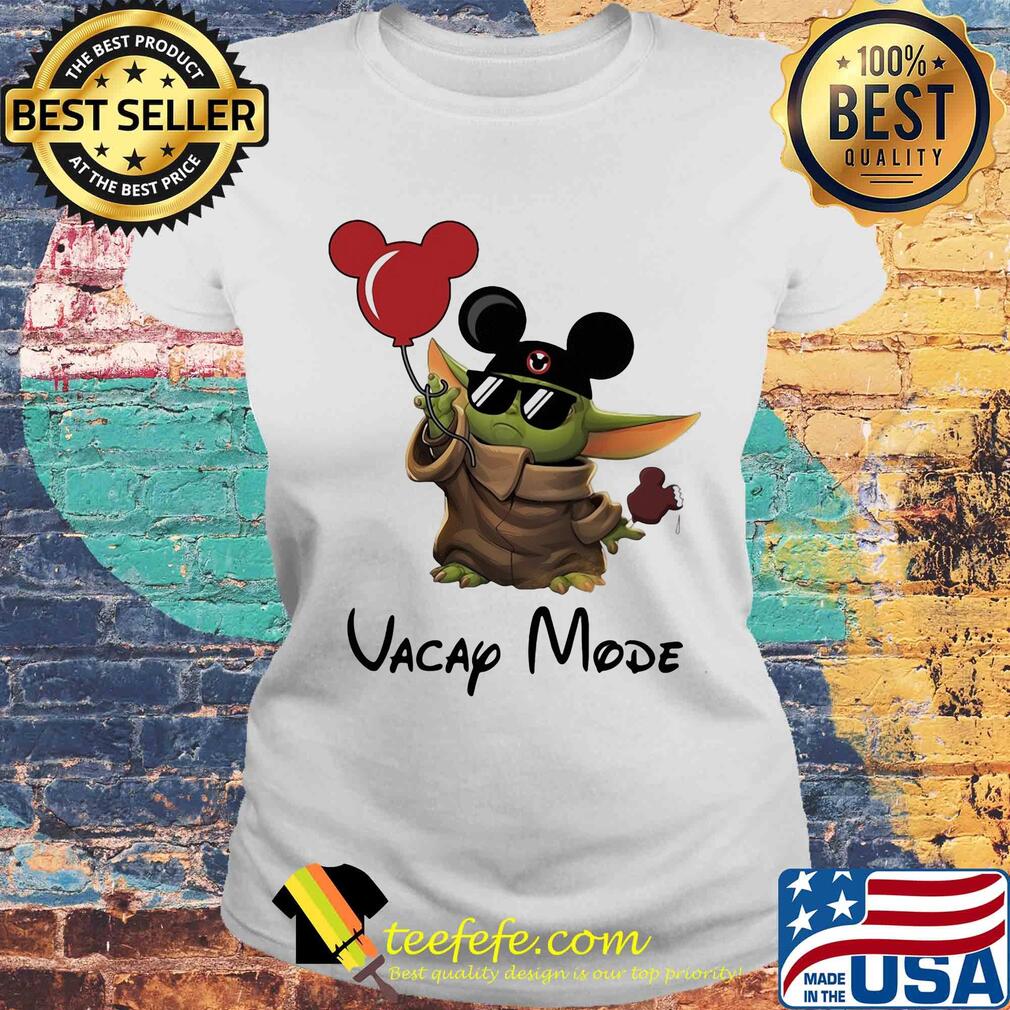 Star wars baby yoda holding balloon mickey mouse vacap mode s Laides tee Star wars baby yoda holding balloon mickey mouse vacap mode s Laides tee