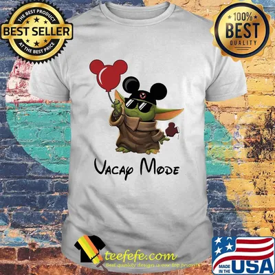 Star wars baby yoda holding balloon mickey mouse vacap mode shirt