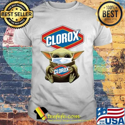 Star wars baby yoda hug clorox mask covid-19 shirt