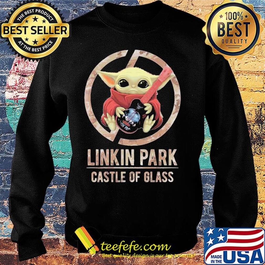 Star wars baby yoda hug guitar linkin park castle of glass s Sweater Star wars baby yoda hug guitar linkin park castle of glass s Sweater