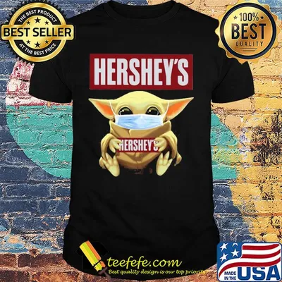 Star wars baby yoda hug Hershey’s mask covid-19 shirt