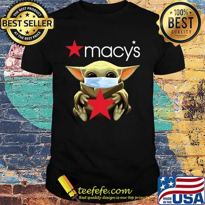 Star wars Baby Yoda hug Macys mask covid-19 shirt
