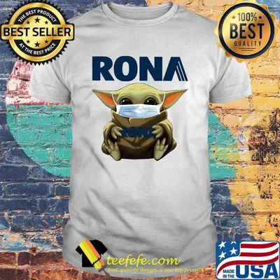 Star wars baby yoda hug rona mask covid-19 shirt