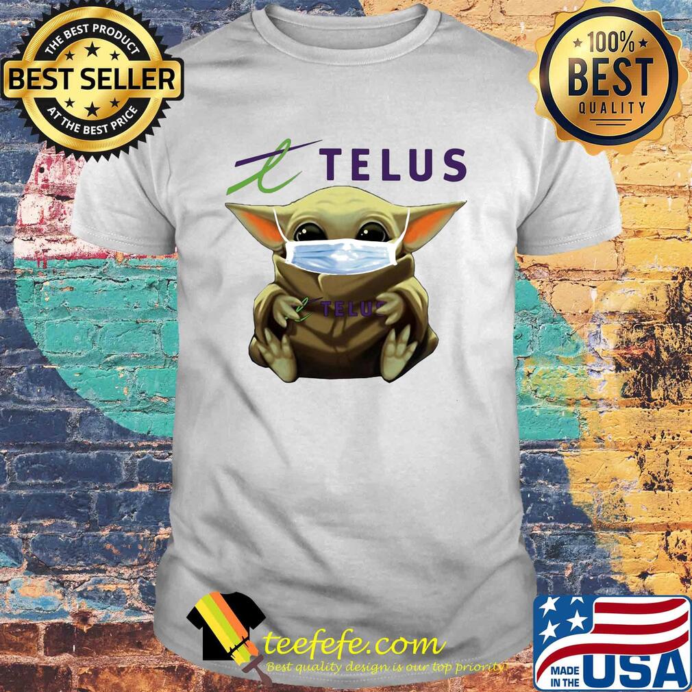 Star wars baby yoda hug telus mask covid-19 shirt