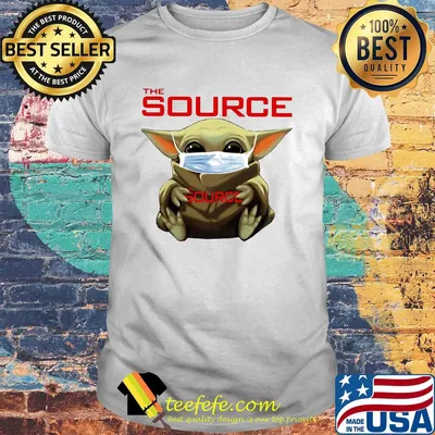 Star wars baby yoda hug the source mask covid-19 shirt