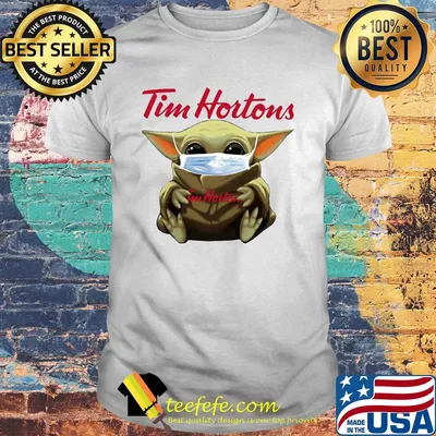 Star wars baby yoda hug tim hortons mask covid-19 shirt