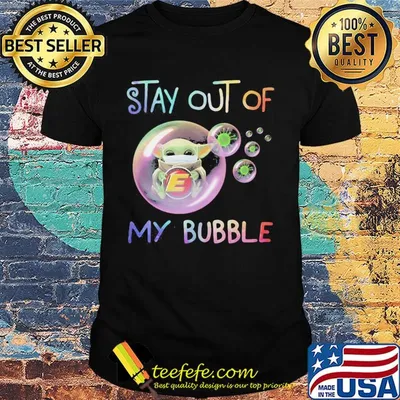 Star wars baby yoda mask hug estes express stay out of my bubble covid-19 shirt