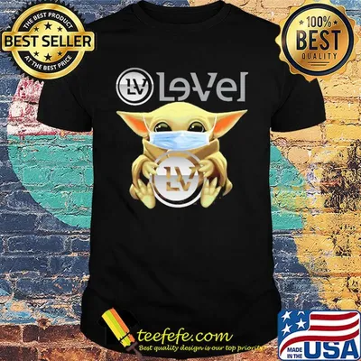 Star wars baby yoda mask hug level shirt