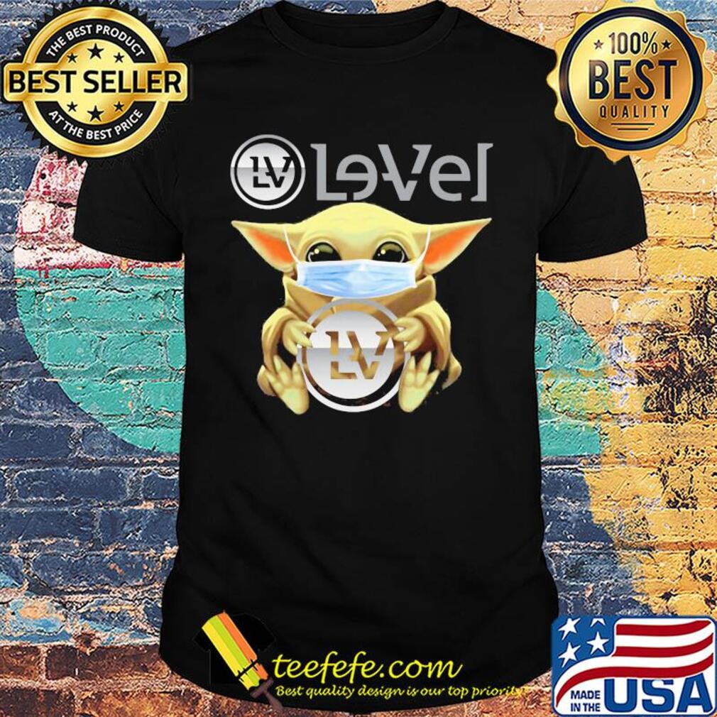 Star wars baby yoda mask hug level shirt Star wars baby yoda mask hug level shirt