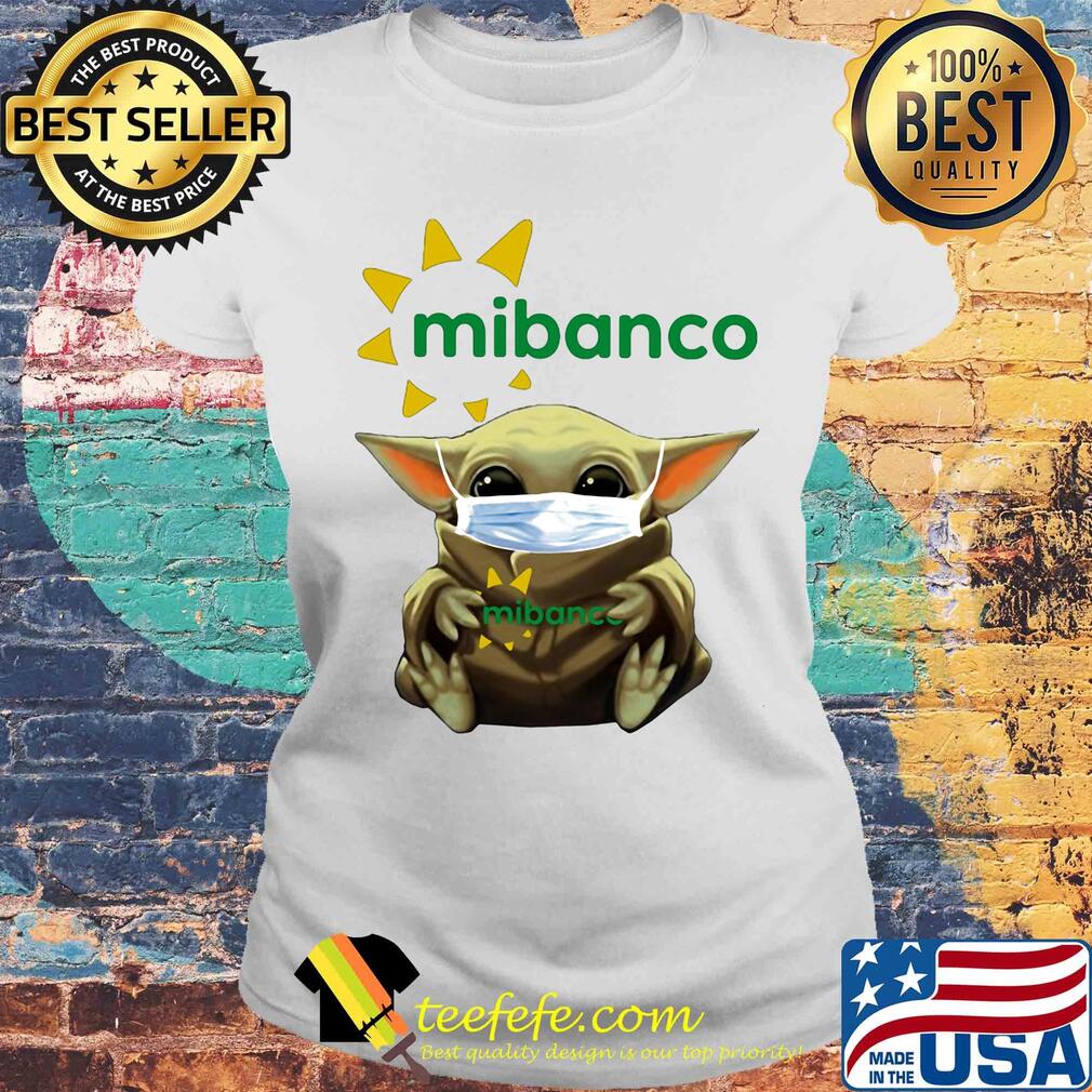 Star wars baby yoda mask hug mibanco s Laides tee Star wars baby yoda mask hug mibanco s Laides tee