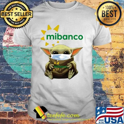 Star wars baby yoda mask hug mibanco shirt