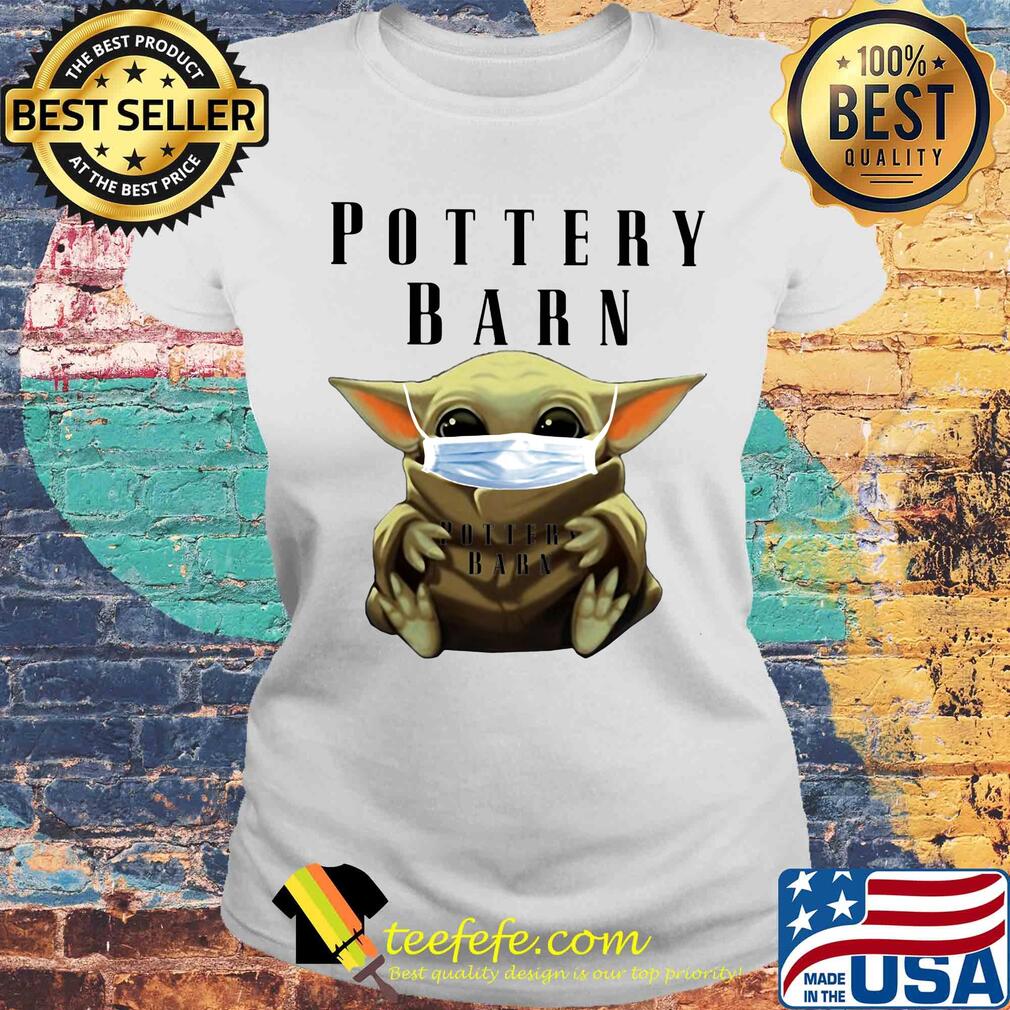 Star wars baby yoda mask hug pottery barn s Laides tee Star wars baby yoda mask hug pottery barn s Laides tee