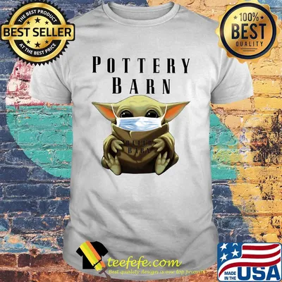 Star wars baby yoda mask hug pottery barn shirt