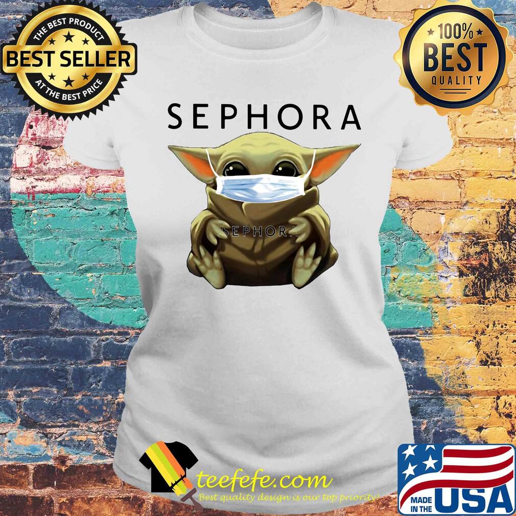 Star wars baby yoda mask hug sephora s Laides tee Star wars baby yoda mask hug sephora s Laides tee