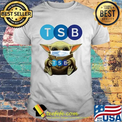 Star wars baby yoda mask hug tsb bank shirt