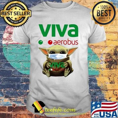 Star wars baby yoda mask hug viva aerobus shirt