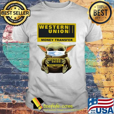 Star wars baby yoda mask hug western union money transfer shirt