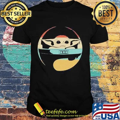 Star wars baby yoda sunset vintage shirt