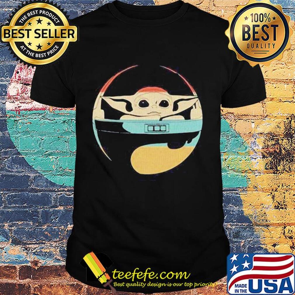 Star wars baby yoda sunset vintage shirt