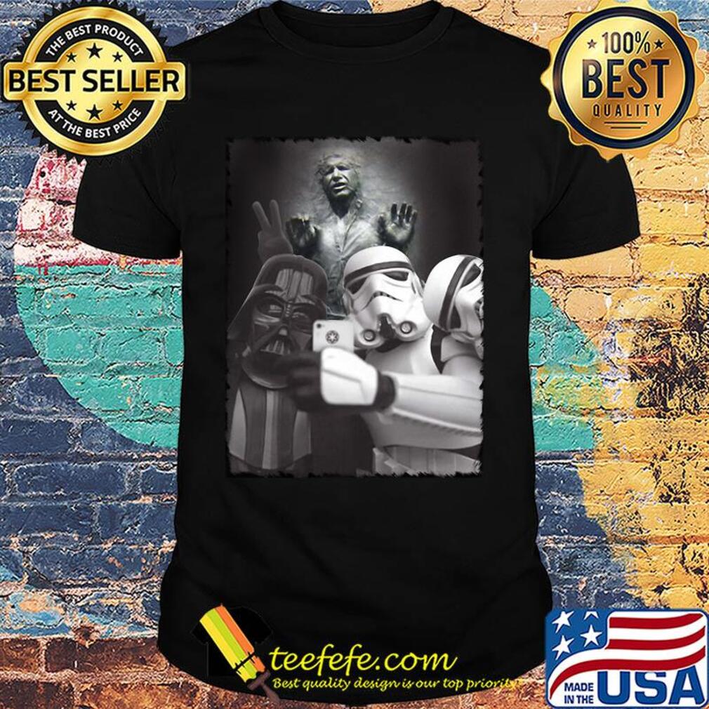 Star wars darth vader and stormtroopers selfie han solo frozen carbonite shirt Star wars darth vader and stormtroopers selfie han solo frozen carbonite shirt