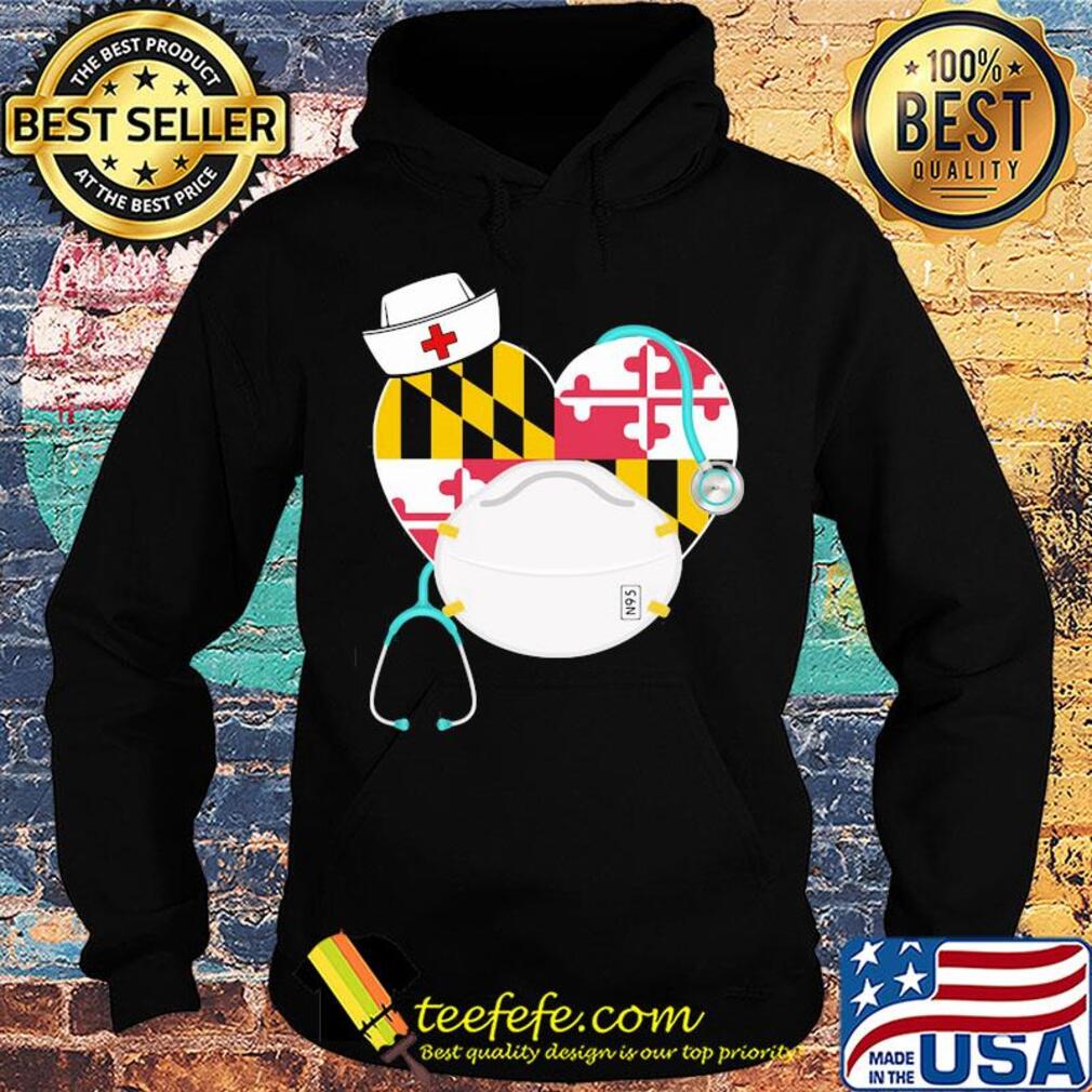 State Symbol of Maryland nurse S6N heart mask s Hoodie State Symbol of Maryland nurse S6N heart mask s Hoodie