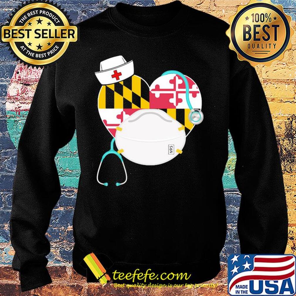 State Symbol of Maryland nurse S6N heart mask s Sweater State Symbol of Maryland nurse S6N heart mask s Sweater