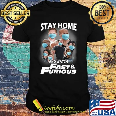 Stay home and watch fast and furious characters mask shirt