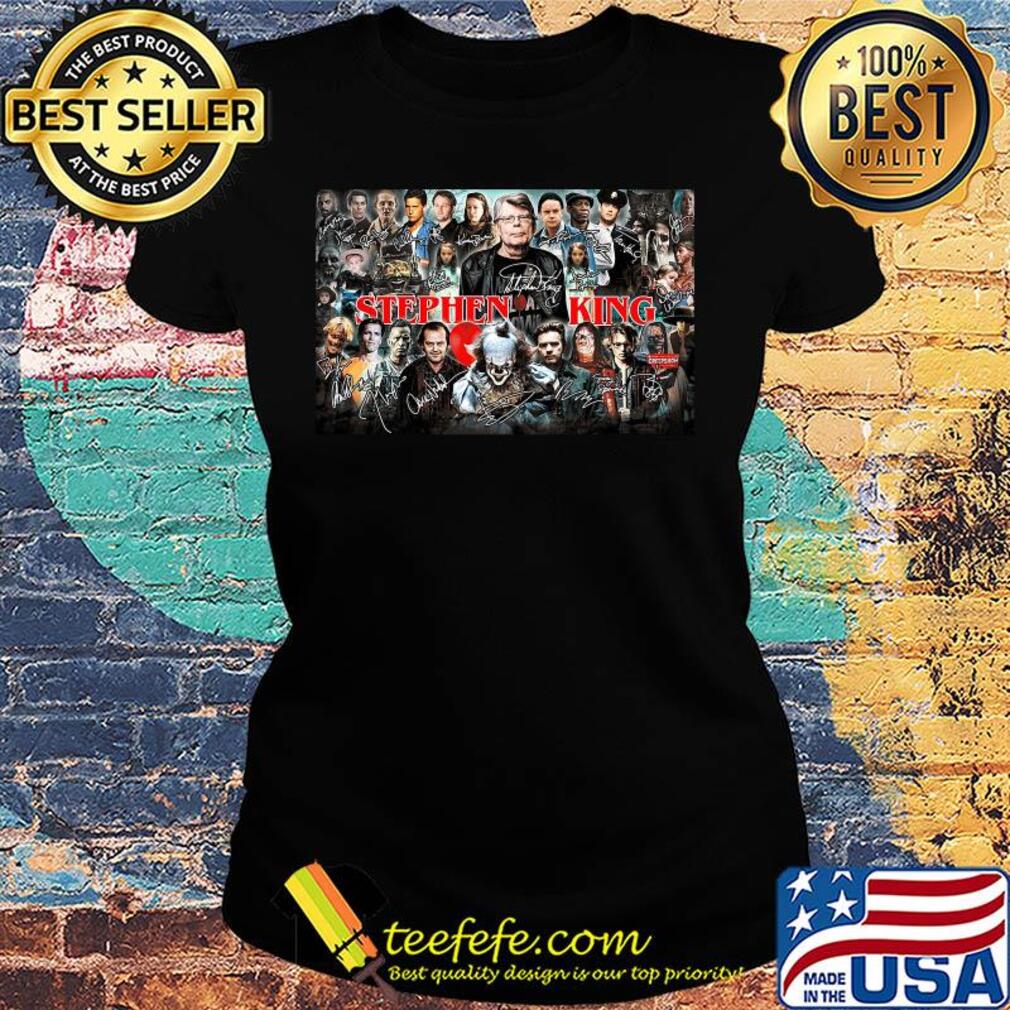 Stephen king horror characters signatures s Ladies tee Stephen king horror characters signatures s Ladies tee