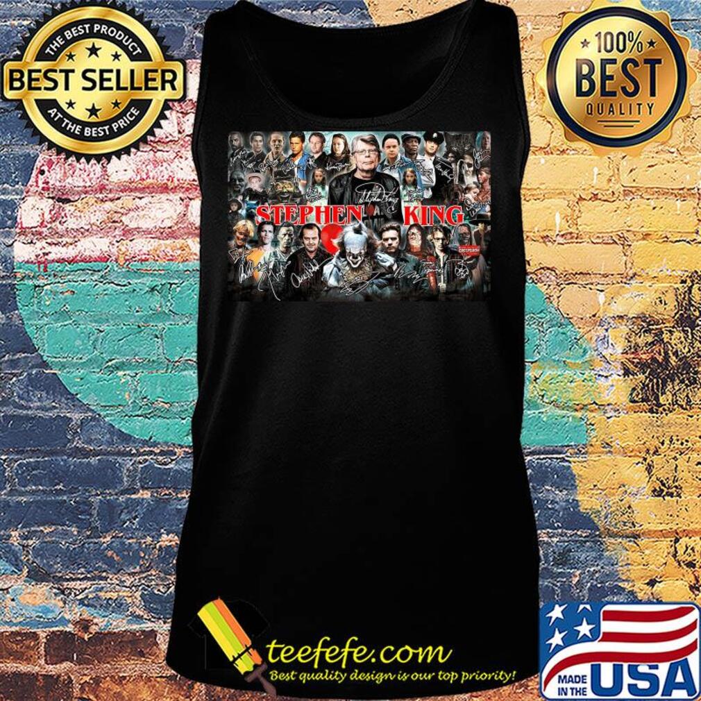 Stephen king horror characters signatures s Tank top Stephen king horror characters signatures s Tank top