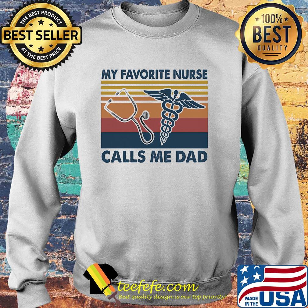 Stethoscope caduceus as a symbol my favorite nurse calls me dad vintage s Sweater Stethoscope caduceus as a symbol my favorite nurse calls me dad vintage s Sweater