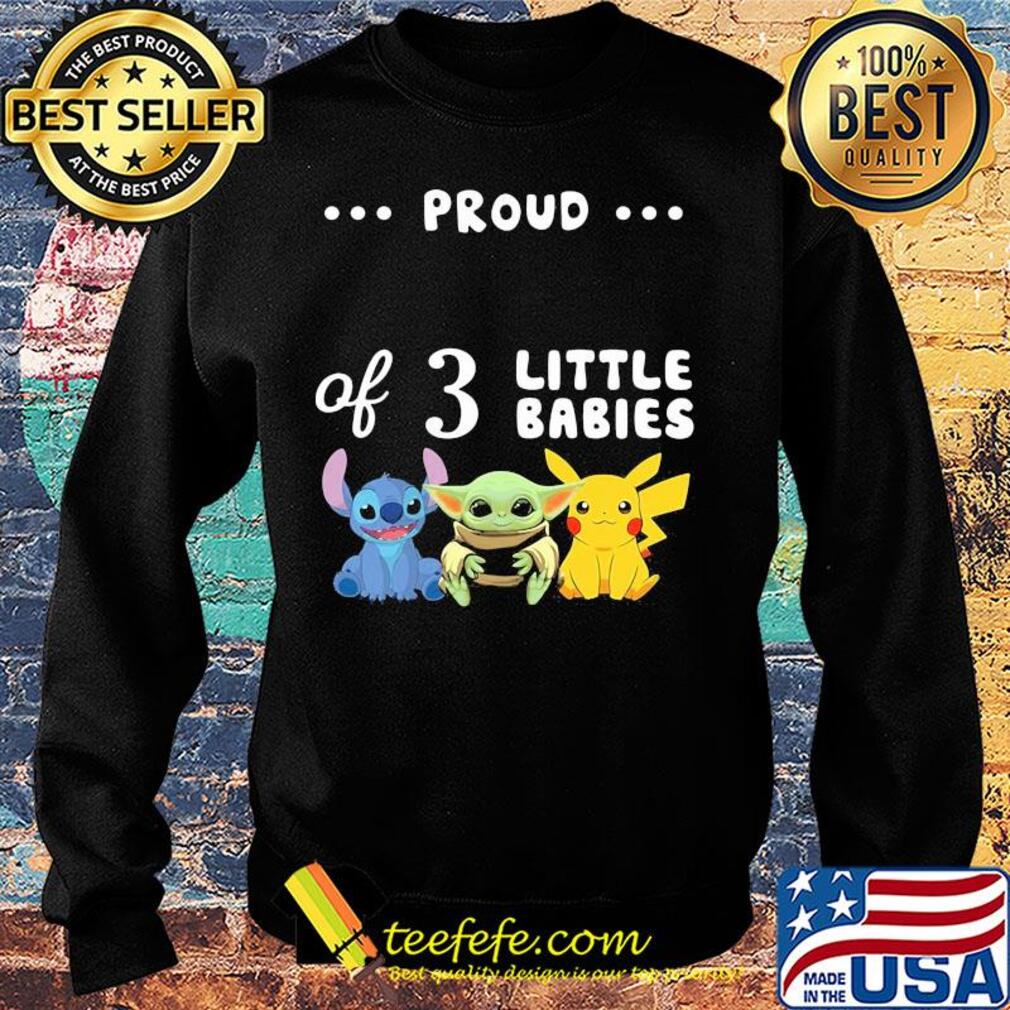 Stitch & baby yoda and pikachu proud of 3 little babies s Sweater Stitch & baby yoda and pikachu proud of 3 little babies s Sweater