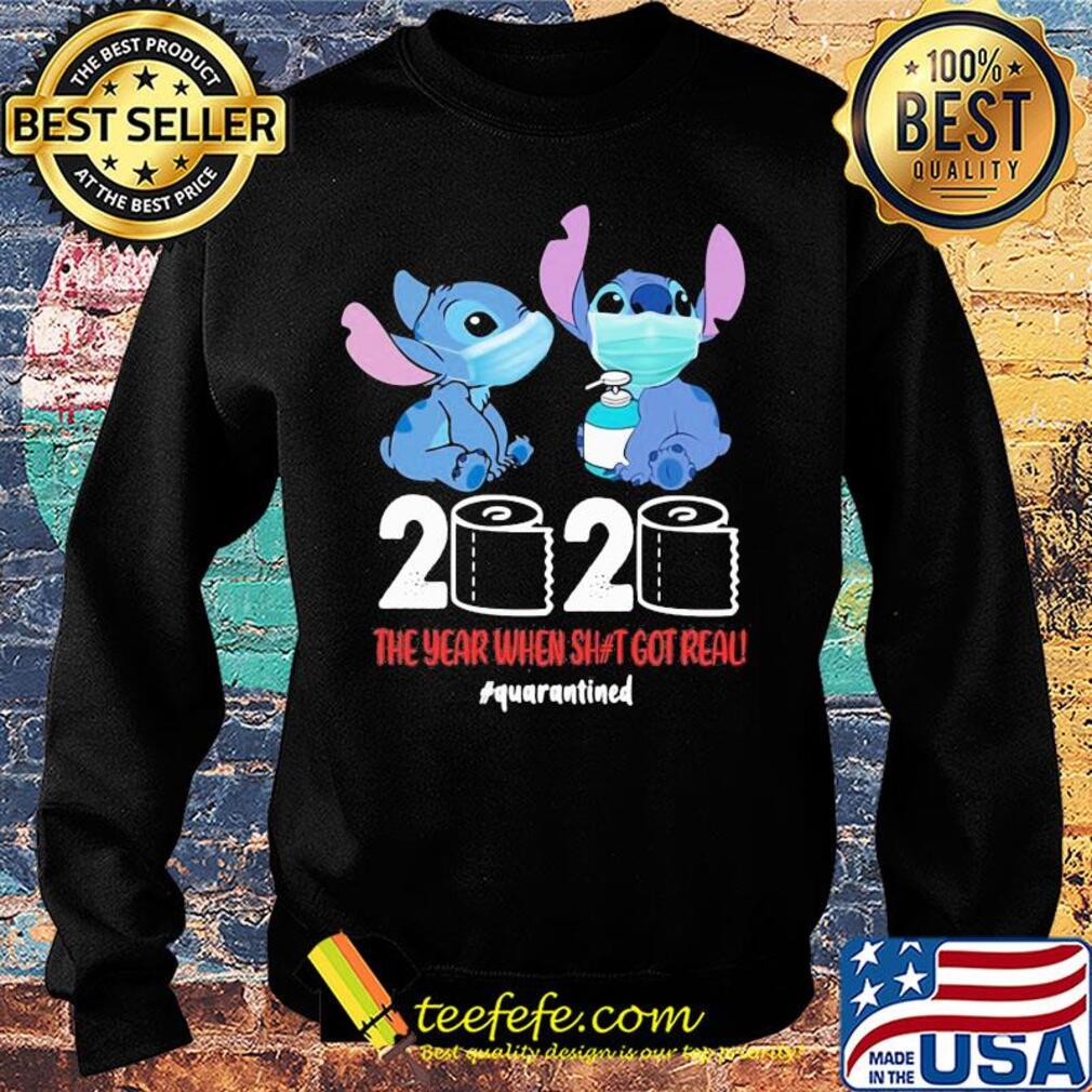 Stitch mask 2020 the year when shit got real quarantined toilet paper s Sweater Stitch mask 2020 the year when shit got real quarantined toilet paper s Sweater