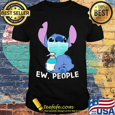 Stitch mask hug soap ew people shirt
