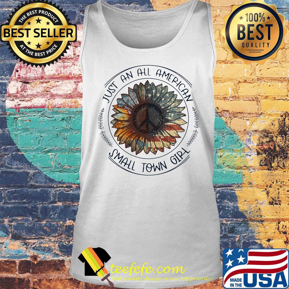 Sunflower just an all American small tơn girl American flag veteran Independence Day s Tank top Sunflower just an all American small tơn girl American flag veteran Independence Day s Tank top