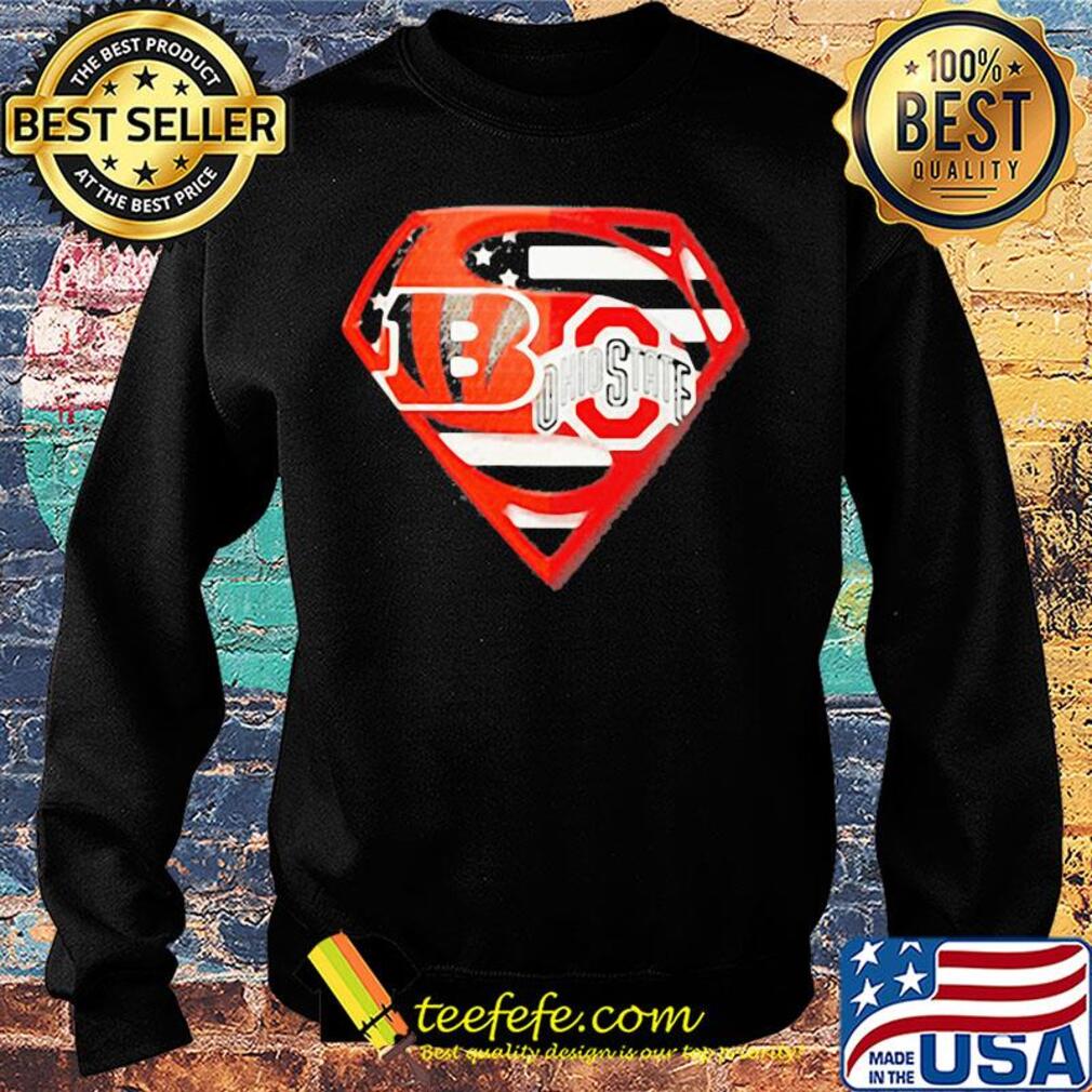 Superhero cincinnati bengals and ohio state buckeyes diamond independence day american flag s Sweater Superhero cincinnati bengals and ohio state buckeyes diamond independence day american flag s Sweater