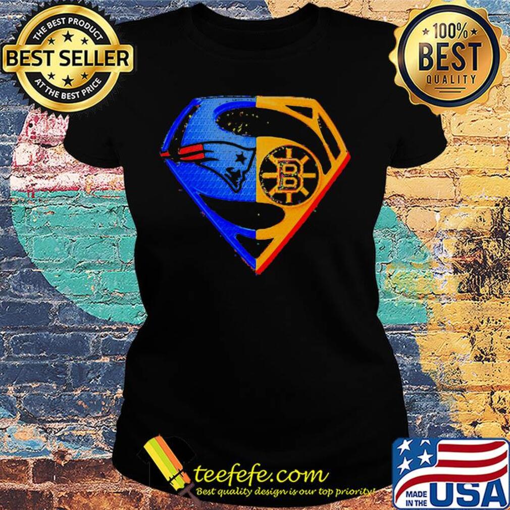Superhero new england patriots and boston bruins diamond s Ladies tee Superhero new england patriots and boston bruins diamond s Ladies tee
