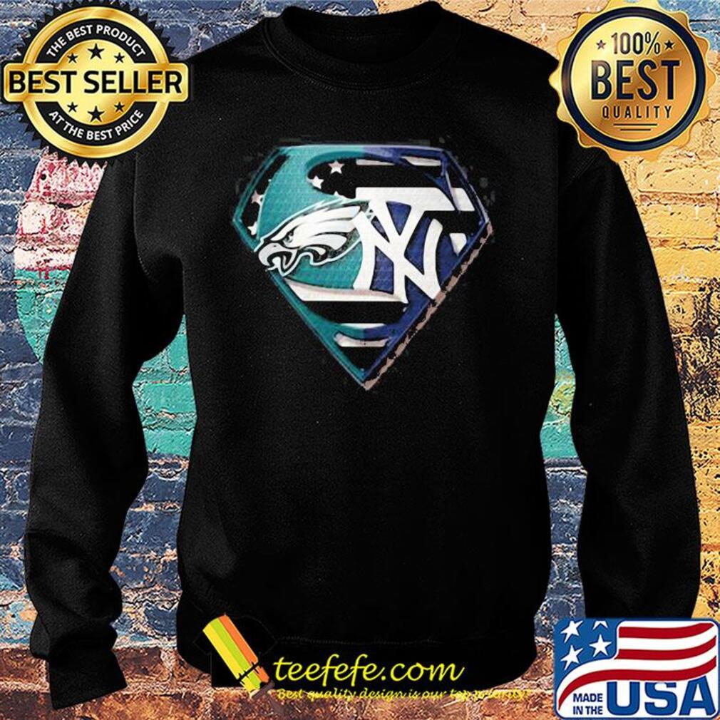 Superhero philadelphia eagles and new york yankees diamond american flag independence day s Sweater Superhero philadelphia eagles and new york yankees diamond american flag independence day s Sweater