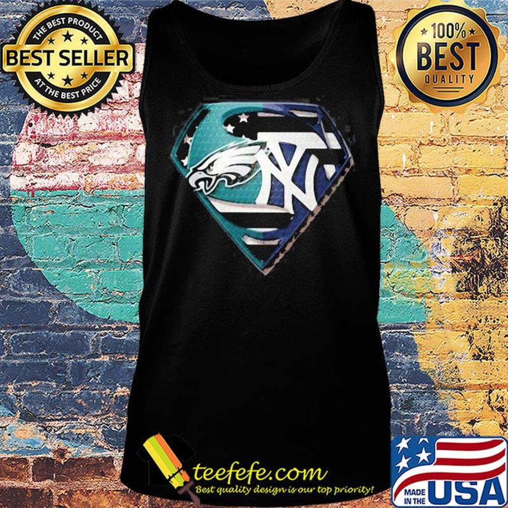 Superhero philadelphia eagles and new york yankees diamond american flag independence day s Tank top Superhero philadelphia eagles and new york yankees diamond american flag independence day s Tank top