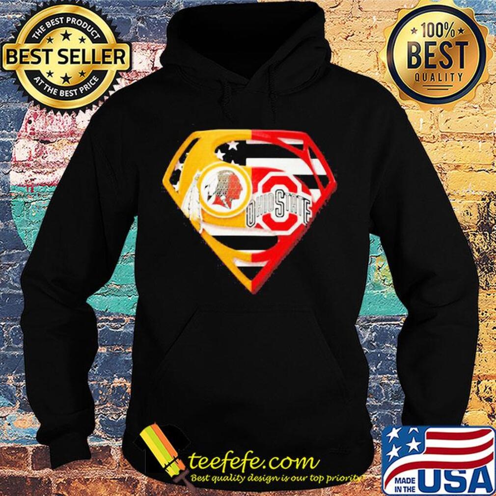 Superhero washington redskins and ohio state buckeyes diamond american flag s Hoodie Superhero washington redskins and ohio state buckeyes diamond american flag s Hoodie