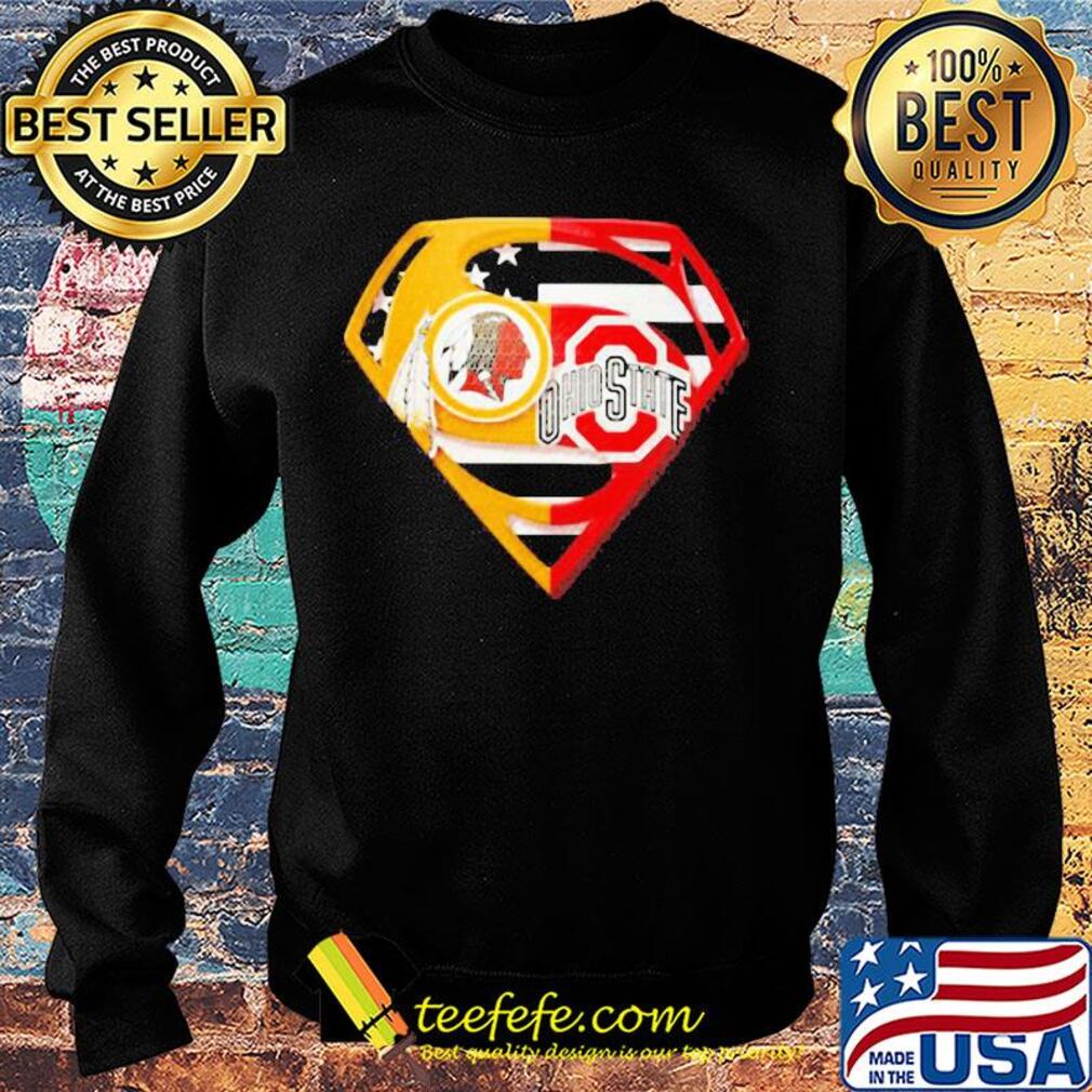 Superhero washington redskins and ohio state buckeyes diamond american flag s Sweater Superhero washington redskins and ohio state buckeyes diamond american flag s Sweater