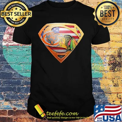 Superman chicago bears vs washington redskins american flag independence day shirt