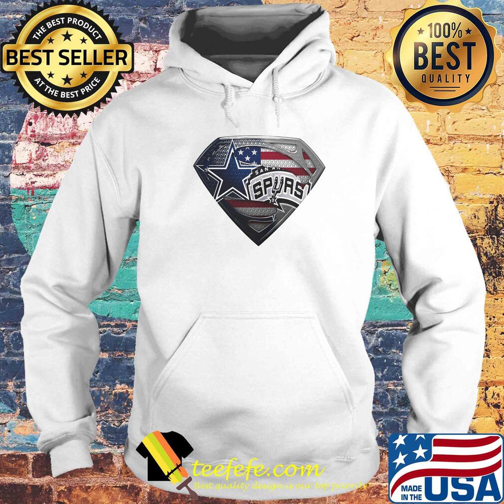 Superman dallas cowboys vs san antonio spurs american flag independence day s Hoodie Superman dallas cowboys vs san antonio spurs american flag independence day s Hoodie