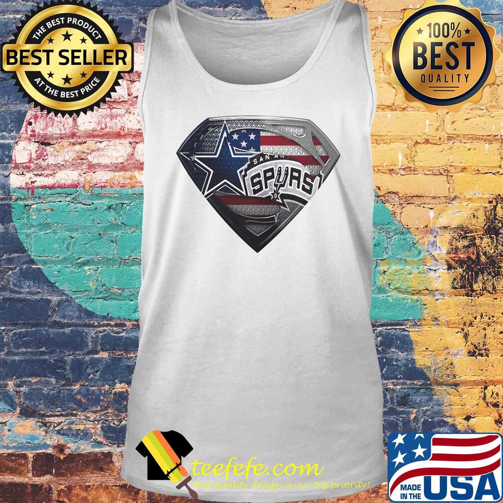 Superman dallas cowboys vs san antonio spurs american flag independence day s Tank top Superman dallas cowboys vs san antonio spurs american flag independence day s Tank top