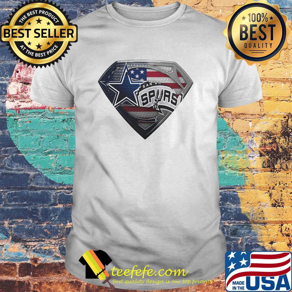 Superman dallas cowboys vs san antonio spurs american flag independence day shirt Superman dallas cowboys vs san antonio spurs american flag independence day shirt