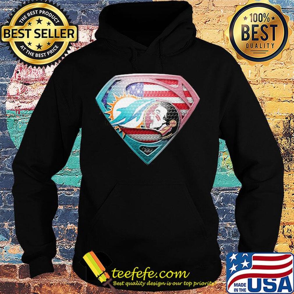 Superman miami dolphins vs florida state american flag independence day s Hoodie Superman miami dolphins vs florida state american flag independence day s Hoodie